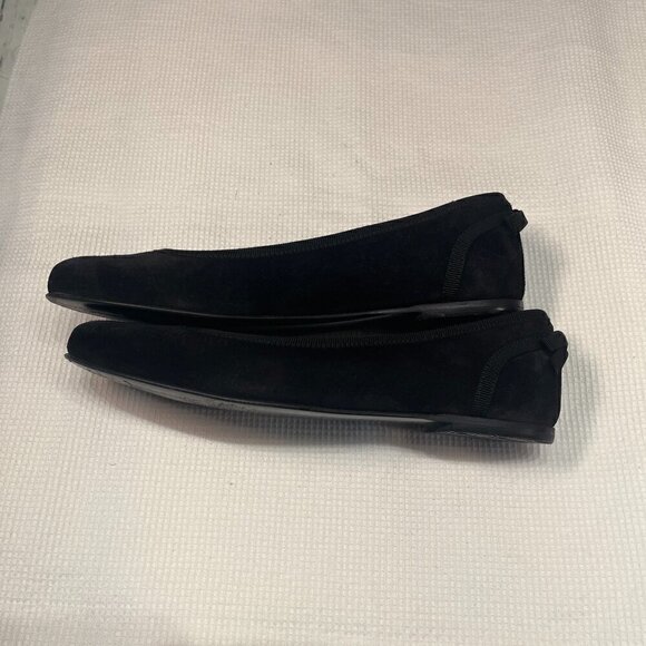 Salvatore Ferragamo RIAS Black Suede Ballet Flats, 6 1/2 B - Picture 4 of 12